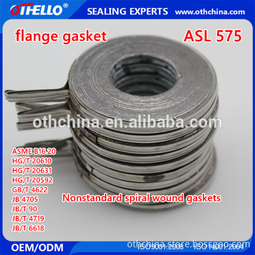 Metal spiral wound gasket Metal o ring Spiral wound gasket SS316 Graphite